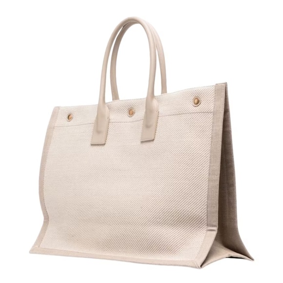 NWT Saint Laurent Rive Gauche Tote Bag (Sea Salt, size small) - Picture 2 of 7